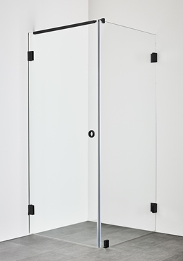 SHOWER CORNER INFINITY COMBI DOOR/WALL 90X90 BLACK