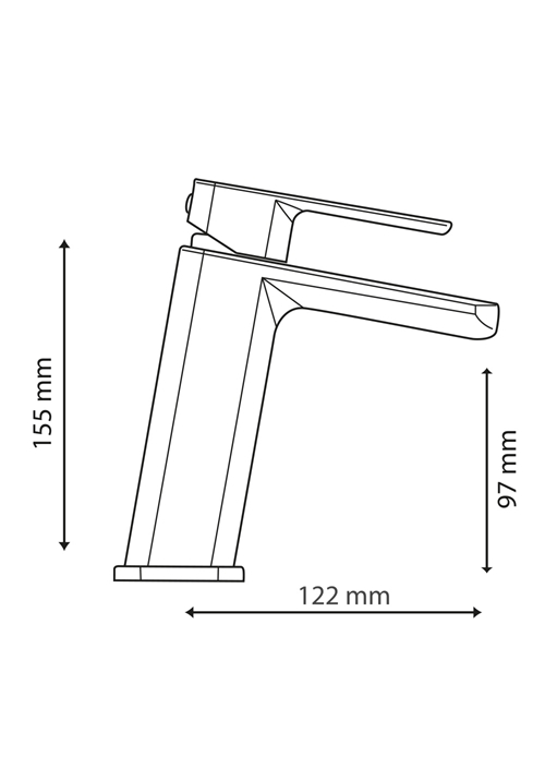 FLOW BASIN MIXER CHROME