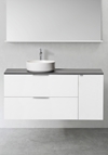 VANITY UNIT SHAPE 1200 (900 WITH SIDE CABINET SOFTCLOSE 300) WHITE