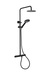 Shower Column Fine 150Cc Black W Ø200 Shower Head