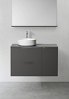 VANITY UNIT SHAPE 900 (600 WITH SIDE CABINET SOFTCLOSE 300) ANTHRACITE