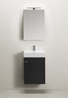 VANITY CABINET GO 1 DOOR WITH BASIN AND MIRROR CABINET  BLACK 450