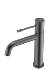 BASIN MIXER FINE LOW BRUSHED BLACK CHROME