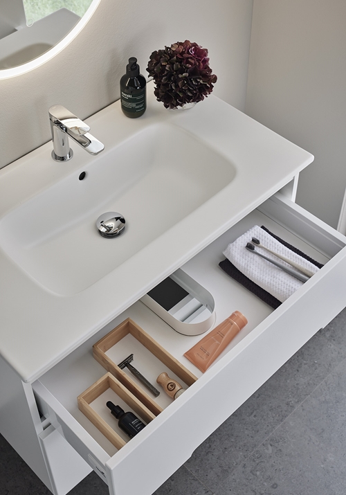 WASHBASIN ON SOFT 600 WHITE MATTE