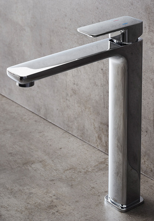 Smooth High Basin Mixer Chrome