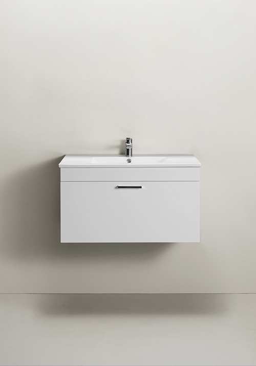 VANITY CABINET GO 1 DRAWER WITH BASIN WHITE 800