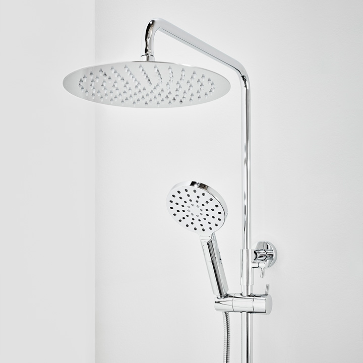 Hafa overhead showers in chrome
