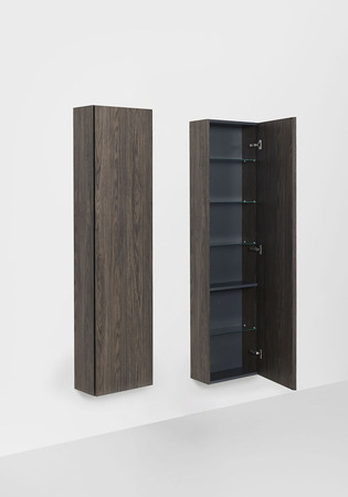 High Cabinet Style Compact Brown Oak