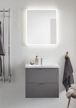 VANITY UNIT SHAPE 600 GREY WITH BASIN