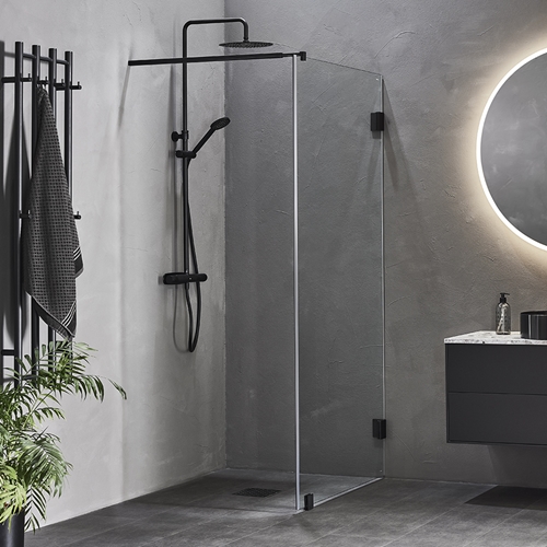 SHOWER WALL INFINITY 90 BLACK