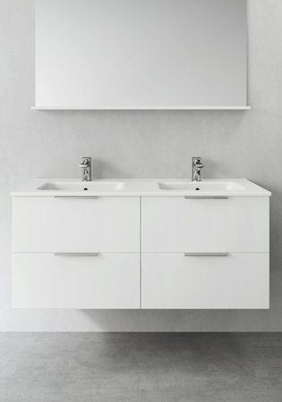 Vanity Unit Shape White 1200D
