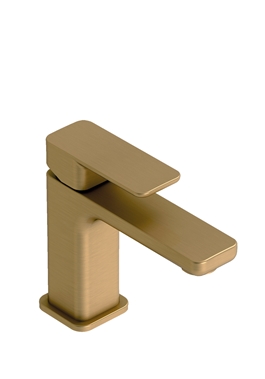 BASIN MIXER SMOOTH LOW BRUSHED BRASS