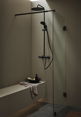 SHOWER WALL INFINITY 80 BLACK