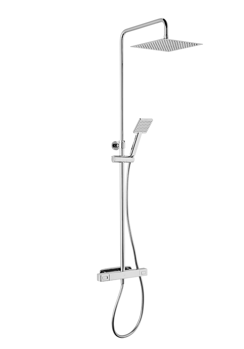 SHOWER COLUMN MIX SLIM SQUARE 160CC CHROME W 300X300 SHOWER 