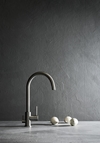 KITCHEN FAUCET RISE BRUSHED STAINLESS STEEL WITH DISHWASHER SHUT OFF VALVE