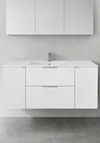 VANITY UNIT SHAPE 1200C WHITE WITH BASIN