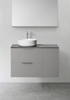 VANITY UNIT SHAPE 900 (600 WITH SIDE CABINET PUSH 300) GREY