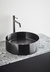 Basin Circle Steel Brushed Black Chrome
