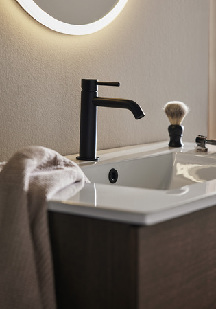 Basin Mixer Wind Low Black
