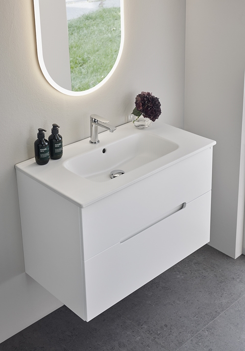 WASHBASIN ON SOFT 600 WHITE MATTE