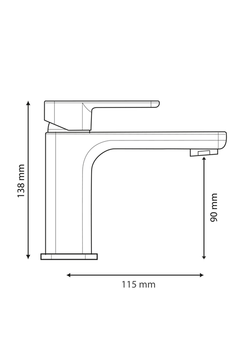 SMOOTH BASIN MIXER CHROME