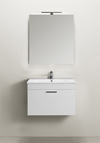 VANITY CABINET GO 1 DRAWER WITH BASIN AND MIRROR WHITE 600