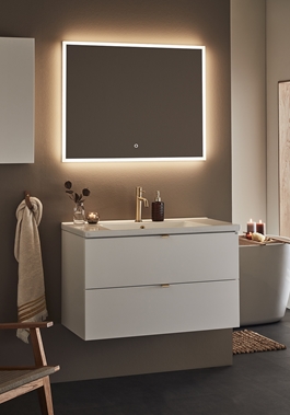 VANITY UNIT SHAPE 800 WHITE WITH BASIN