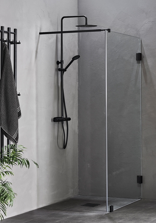 SHOWER WALL INFINITY 80 BLACK