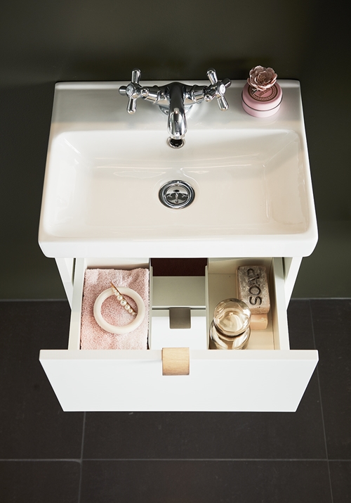 UNDER CABINET NEAT DRAWERS WITH BASIN WHITE 420