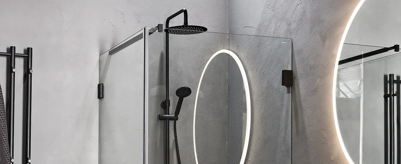 Overhead shower, black