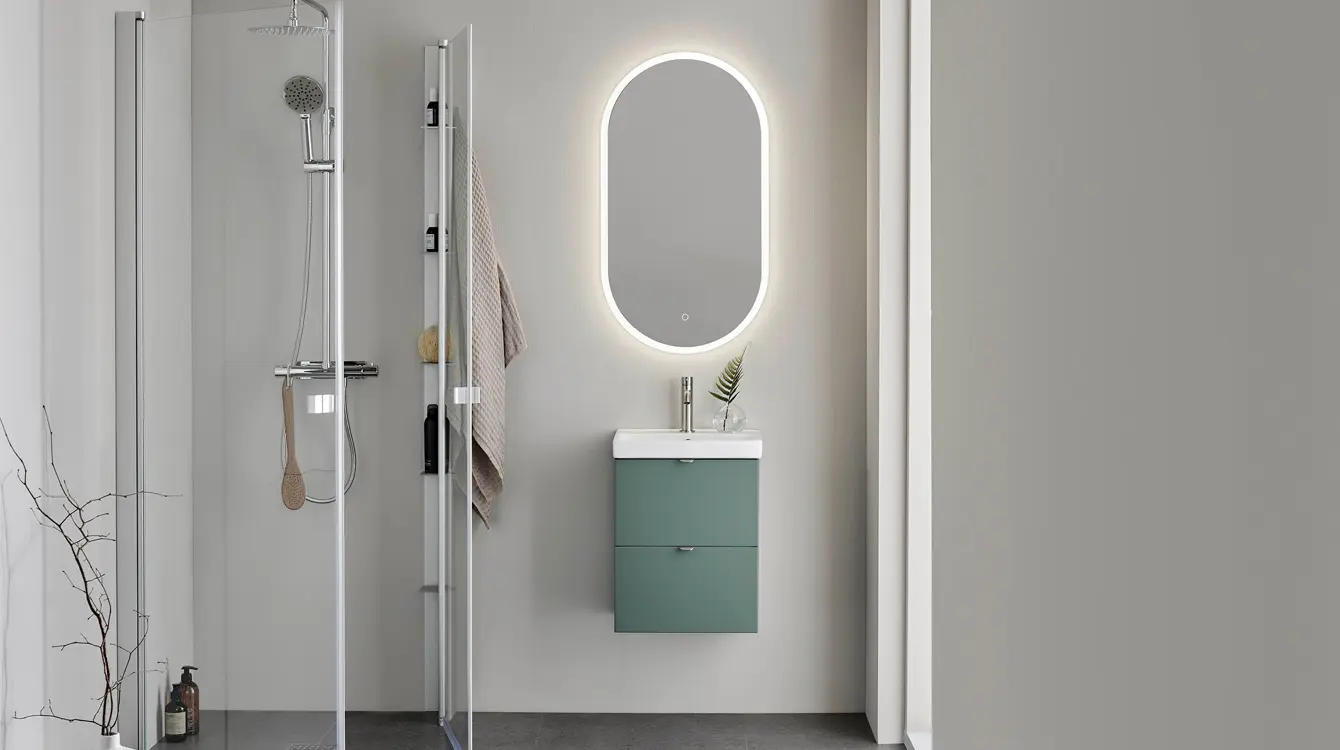 Hafa Neat bathroom furniture green