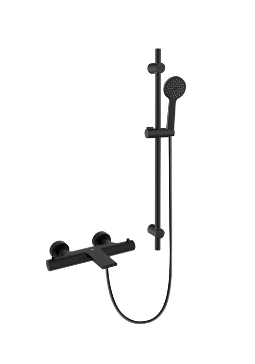 SHOWER SET GAIA ECO WITH BATHTUB MIXER BLACK MATT CC150