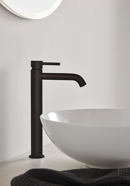 BASIN MIXER WIND HIGH BLACK