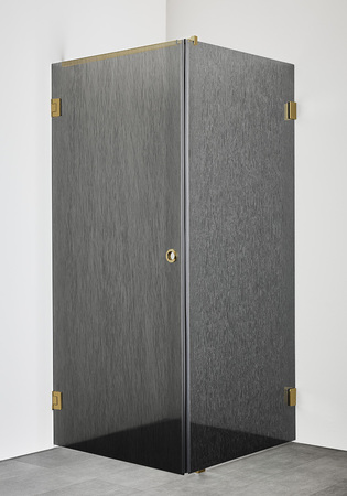 Shower Corner Infinity Lace Combi Door/Wall 80X80 Brass
