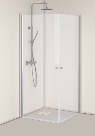 Shower Corner Igloo Pro Sq 70X90 Clear Glass Aluminium