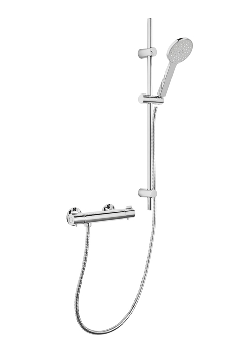 SHOWER SET GAIA ECO WITH STAINLESS STEEL HOSE AND SHOWER MIXER SMARTMIX CHROME CC150
