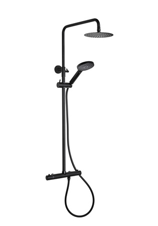 Shower Column Fine 150Cc Black W Ø200 Shower Head