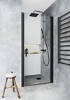 SHOWER DOOR IGLOO PRO 95 NICHE 930-970MM CLEAR GLASS BLACK