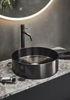 BASIN MIXER FINE HIGH BRUSHED BLACK CHROME