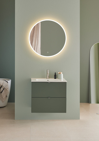 Under Cabinet Haze 2 Drawers 600 Green With Basin