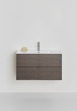 UNDER CABINET GO 2 DRAWERS DARK OAK 800 WITH BASIN