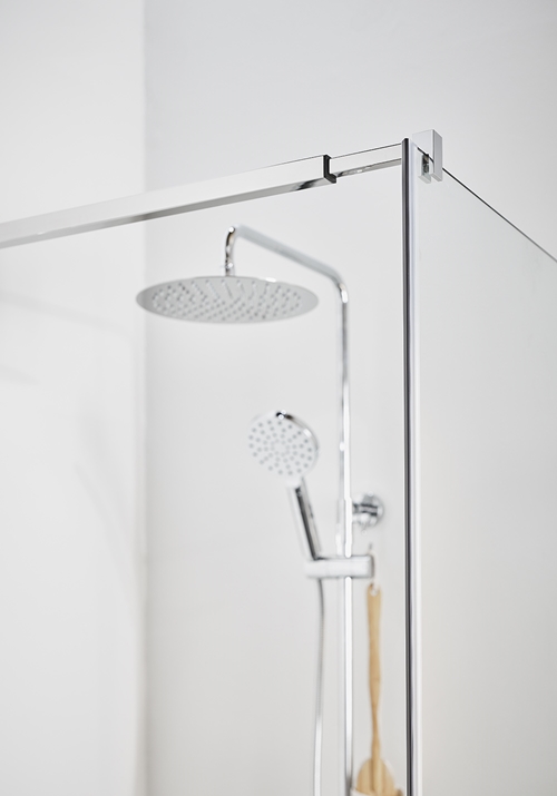 SHOWER CORNER INFINITY COMBI DOOR/WALL 90X80 CHROME