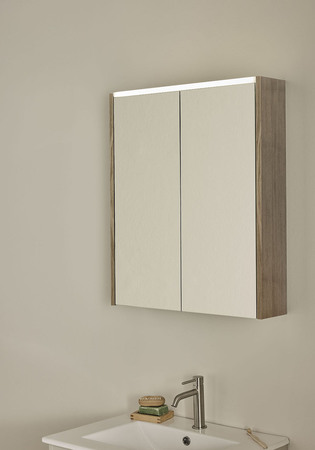 Mirror Cabinet Shift Light Oak 600