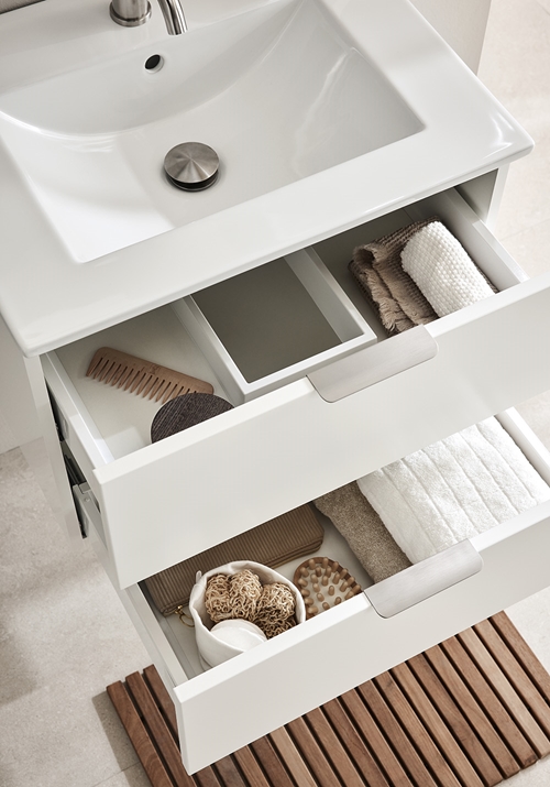 VANITY CABINET GO 2X2 DRAWERS WHITE 1200D WITH BASIN
