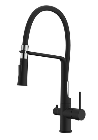 Kitchen Faucet Verge Black With Dishwash Valve