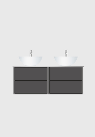 Undercabinet Edge 1200 2X600 Anthracite
