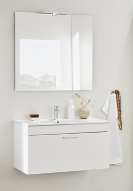VANITY CABINET GO 1 DRAWER WITH BASIN WHITE 800
