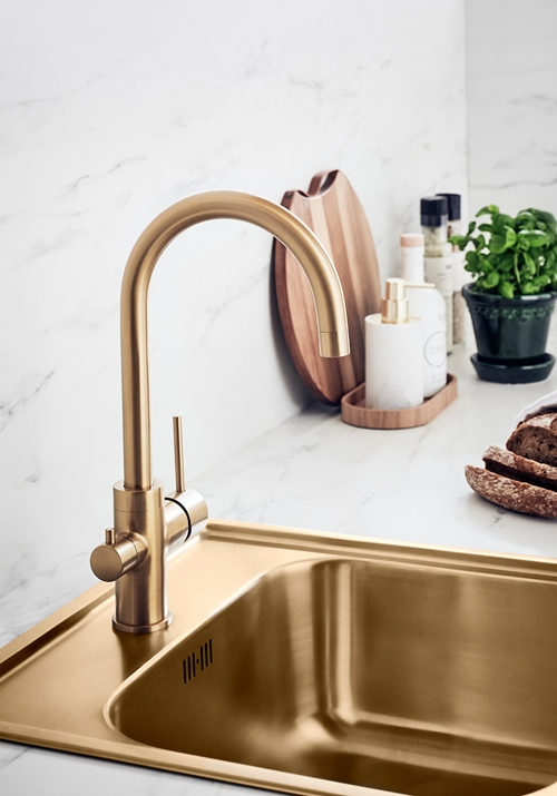 KITCHEN FAUCET BOW BRASS WITH DISHWASH VALVE