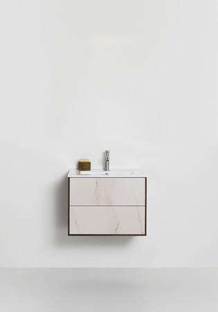 Tvättställskåp Edge Smoked Oak Stone 600 With Basin