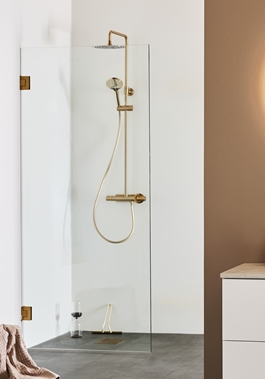 SHOWER DOOR INFINITY 90 BRASS